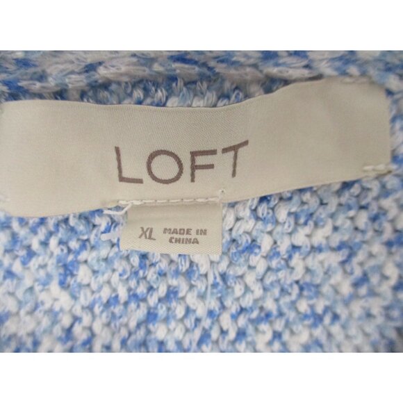 Loft Womens Sweater XL Light Blue Twist Back Sweater Ladies Open Back Knit New - Picture 13 of 16